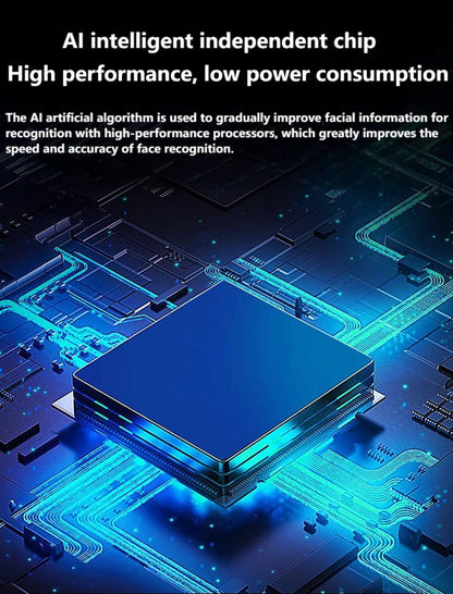 3D Facial Recognition Embedded Smart Rim Lock Q1
