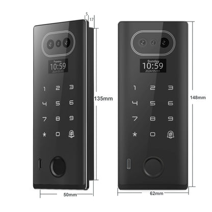 3D Facial Recognition Embedded Smart Rim Lock Q1