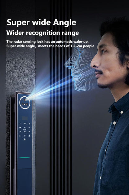 3D Facial Recognition Embedded Smart Rim Lock Q1